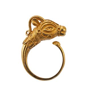 Lalaounis Greece 18k Gold Antelope Ring