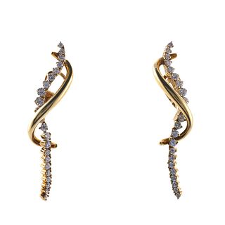 Jose Hess 18k Gold Diamond Earrings
