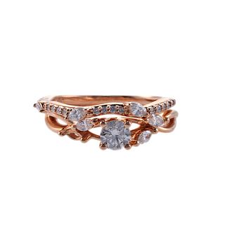 GIA 0.30ct Diamond 14k Gold Engagement Wedding Ring Set