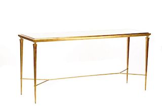 Gilt Steel Neoclassical Style Mirrored Console