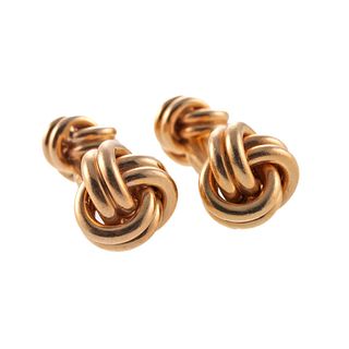 Tiffany & Co 14k Gold Knot Cufflinks