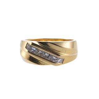 14k Gold Diamond Men's Ring