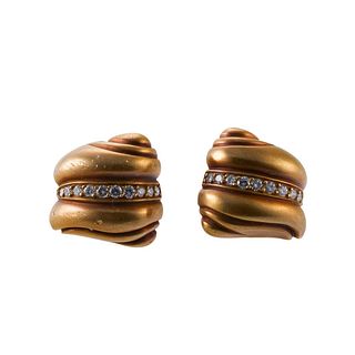 Kieselstein Cord 18k Gold Diamond Earrings