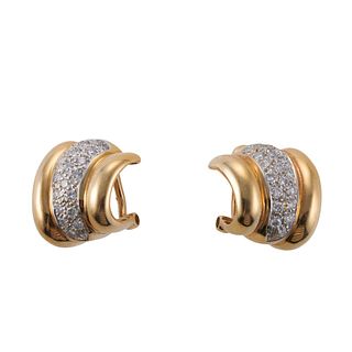 18k Gold Diamond Earrings