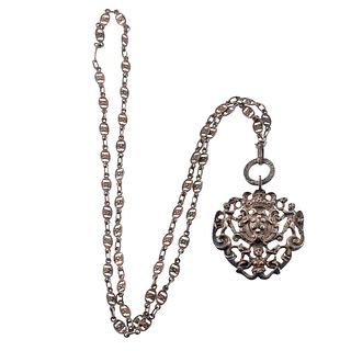 Peruzzi Antique Sterling Pendant Necklace