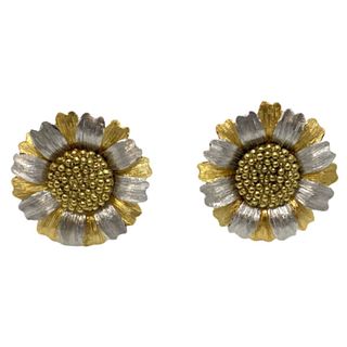 Buccellati 18k Gold Sunflower Earrings