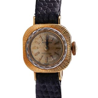 Vintage Rolex Precision 18k Gold Manual Wind Watch