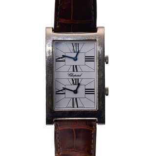 Chopard Dual Time Zone 18k Gold Quartz Watch 7191