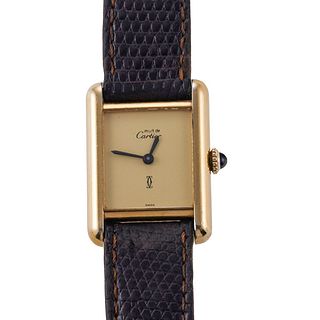 Cartier Must De Tank Vermeil Manual Wind Watch 