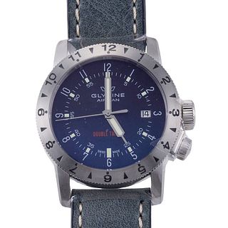 Glycine Double Twelve GMT Automatic Watch 3938.18LB8B