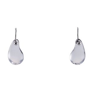 Tiffany & Co Peretti Crystal Teardrop Platinum Earrings