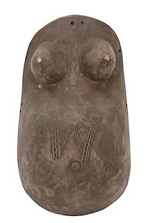 Makonde People Carved Wood Body Mask (Njorowe)