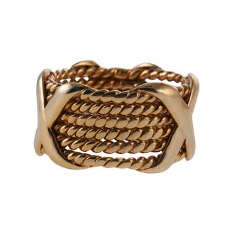 Tiffany & Co Schlumberger Rope X 18k Gold Ring