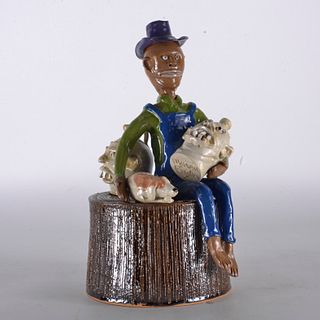 Marvin Bailey Man on Stump Figural