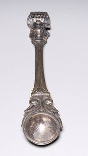 19th C. Indian Silver Ceremonial Anointing Spoon