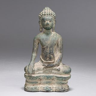 Khmer Period Bronze Seated Buddha