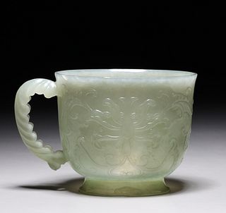 Chinese Mogul/Hindustan Style Jadeite Cup