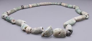 Aztec/Pre-Columbian Jade or Hardstone Bead Strand