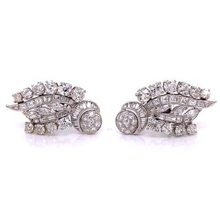 Art Deco 10.75 Ct. Diamond Earrings