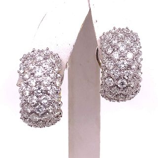 18k 9.50 Ct. Diamond Earrings