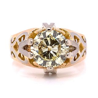 18k Yellow Diamond Engagement Ring