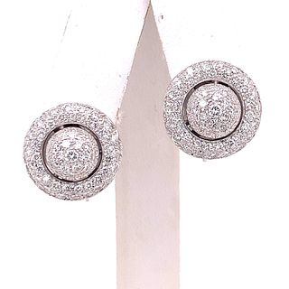 18k Round Diamonds Earrings