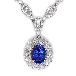 18k Tanzanite and Diamond Necklace