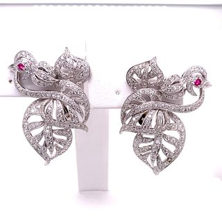 Diamond & Ruby Earrings