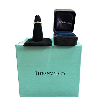 Tiffany & Co. 950 Ladies Platinum Milgrain Wedding Band Ring