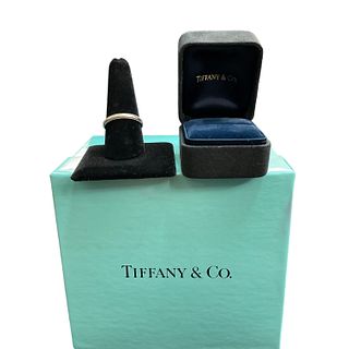 Tiffany & Co. 950 Mens Platinum Milgrain Wedding Band Ring