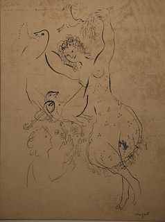 After Marc Chagall Lithograph on Paper