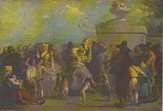 After Giovanni Domenico Tiepolo Oil on Canvas