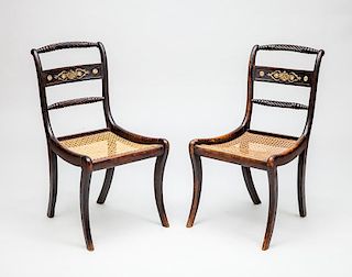 Pair of Regency Painted Side Chairs