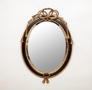 Napoleon III Ebonized and Giltwood Mirror