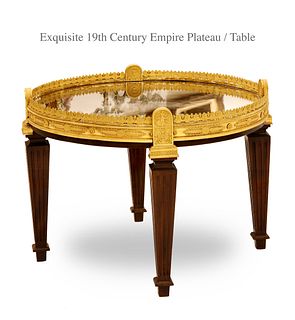 An Exquisite 19th C. French Empire Bronze Plateau/Table 