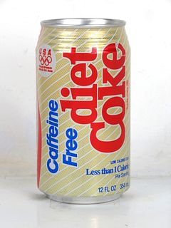 1985 Caffeine Free Diet Coke 12oz Can Morganton NC