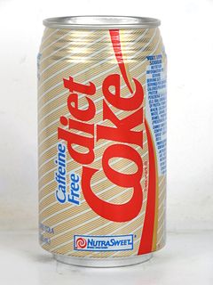 1986 Caffeine Free Diet Coke 12oz Can Nutra Sweet
