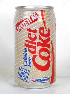 1992 Caffeine Free Diet Coke 12oz Can Taste It All