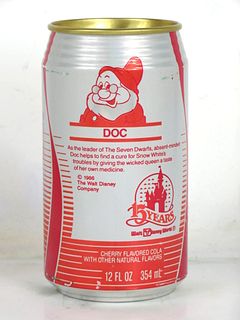 1986 Cherry Coke Disney Doc 12oz Can Charlotte NC