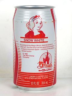 1986 Cherry Coke Disney Snow White 12oz Can Charlotte NC