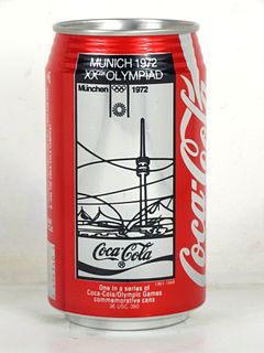 1991 Coca Cola 1972 Munich Olympics 12oz Can Charlotte NC