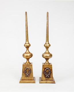 Pair of Empire Style Brass Decorations