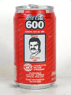 1988 Coca Cola 600 NASCAR Kyle Petty V1 12oz Can Charlotte
