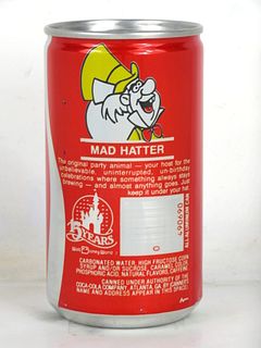 1986 Coca Cola Disney Mad Hatter 12oz Can Charlotte NC