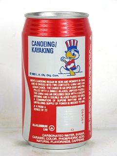 1980 Coca Cola Olympics Canoeing/Kayaking 12oz Can Los Angeles