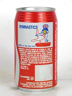 1980 Coca Cola Olympics Gymnastics 12oz Can Los Angeles