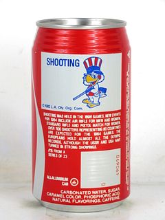 1980 Coca Cola Olympics Shooting 12oz Can Los Angeles