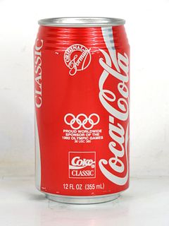 1992 Coca Cola Olympics Sponsor 12oz Can Charleston South Carolina