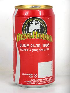 1985 Coca Cola Reno Rodeo 12oz Can Portales NM