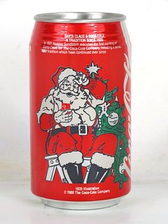 1988 Coca Cola Santa (1935) Christmas 12oz Can Elizabethtown KY